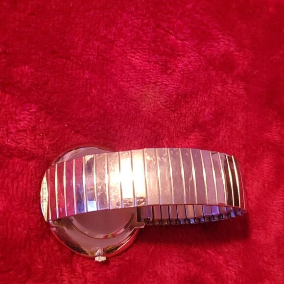 Ladies Lucida Floating Diamonds Silvertone Watch Expandable Band Crystal Bezel‎ - Picture 4 of 7